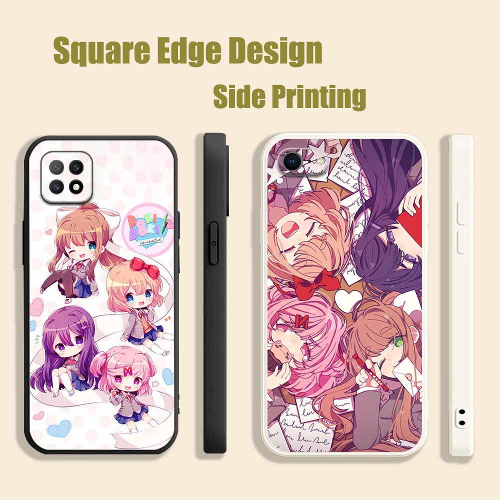 SAMSUNG สําหรับSamsung A01 A02 A20 A30 A53 A32 A22 DDLC Yuri Monika sayori natsuki BOW05 เคสโทรศัพท์