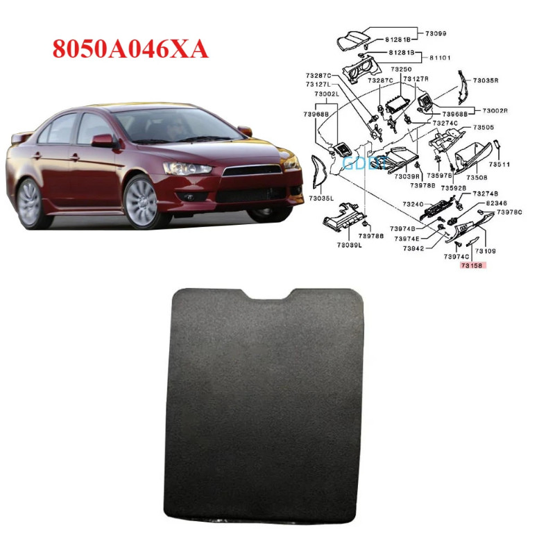 1 Piece Instrument Panel Fuse Box Cover for Lancer CX CY CZ Interior Fuse Box Cap for Time Delay Re