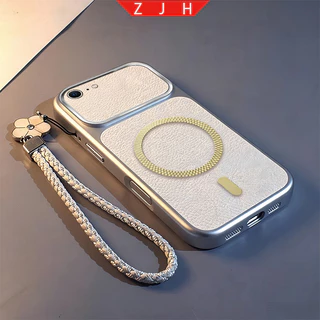 เหมาะสําหรับเคสโทรศัพท์ iPhone 16E ดีไซน์ใหม่ตะแกรงตาข่ายแหวนดูดแม่เหล็กกันกระแทกเคส TPDSC18