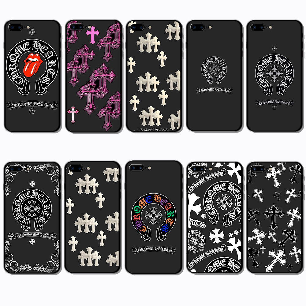 สําหรับ 3c iPhone 5 5S 6 6S 7 8 Plus Chrome Hearts เคสโทรศัพท์โปร่งใสแบบนุ่ม