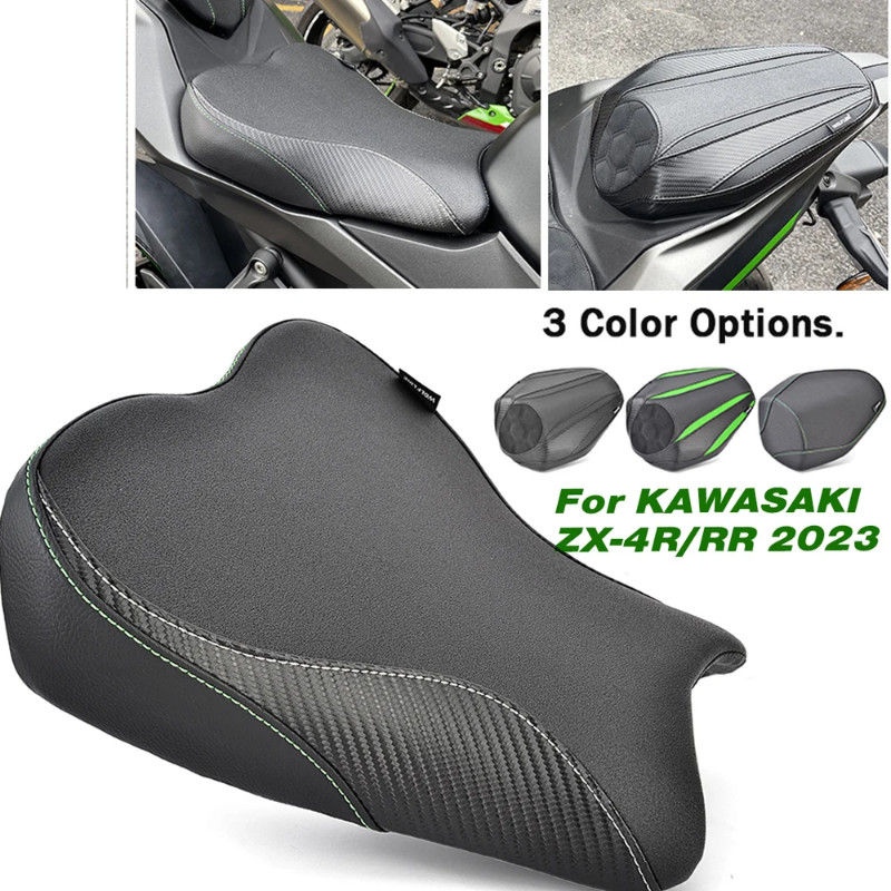 ZX4R ZX4RR Front Driver Seat Rear Passenger Pillion Cushion Cover For Kawasaki Ninja ZX-4R ZX-4RR Z