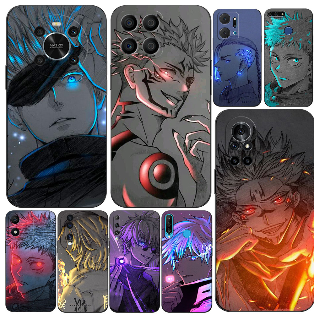 สําหรับ Honor 9A 9C 9S 9 lite สําหรับ Huawei Y7P Y5P Y8P โทรศัพท์ปกหลังซิลิคอนสีดํา Tpu Jujutsu Kais