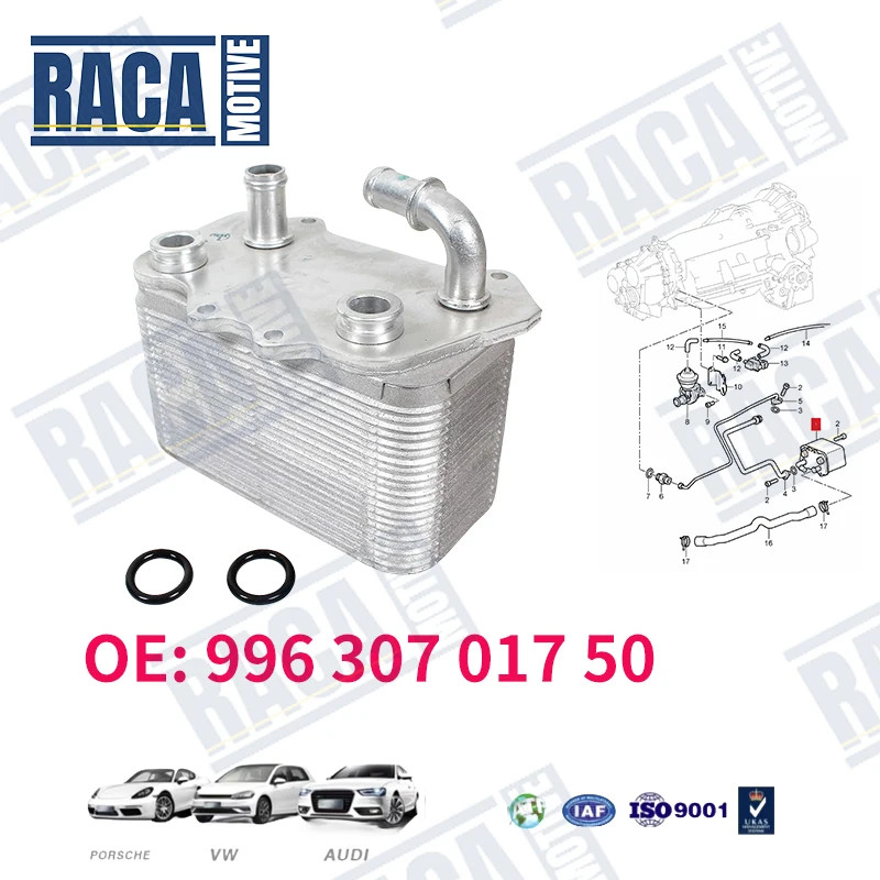For Porsche 911 997 Turbo Carrera 2001-2009 Engine Oil Cooler Transmission Oil Radiator 99630701750