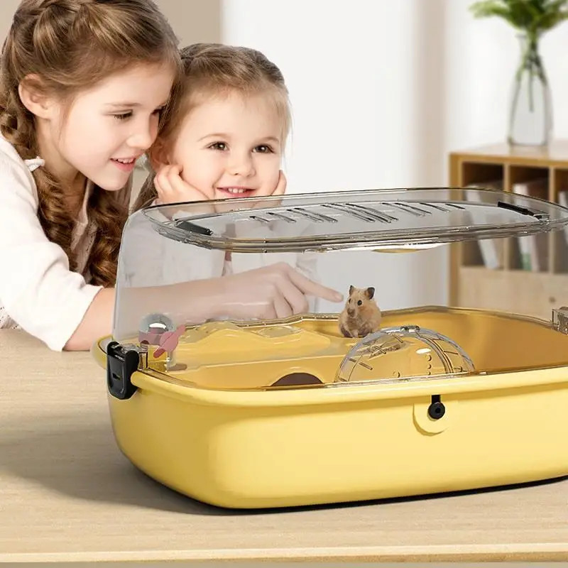 New Hamster Cage Indoor Hamster Cage Castle Acrylic Skylight Open Hamster Box Full Package