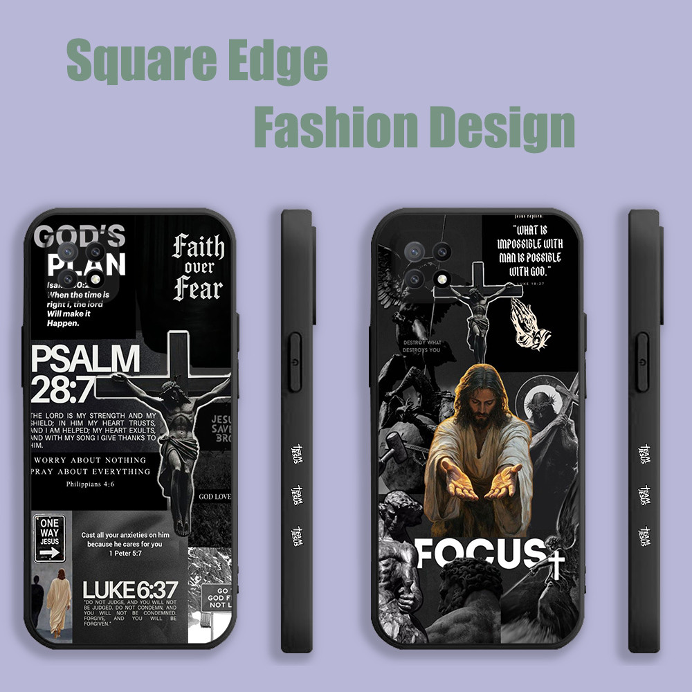ปลอกสําหรับ Samsung Galaxy S25 S25 ULTRA A16 A36 พระคัมภีร์ Verse JESUS God Aesthetic ZDK03 เคสโทรศั