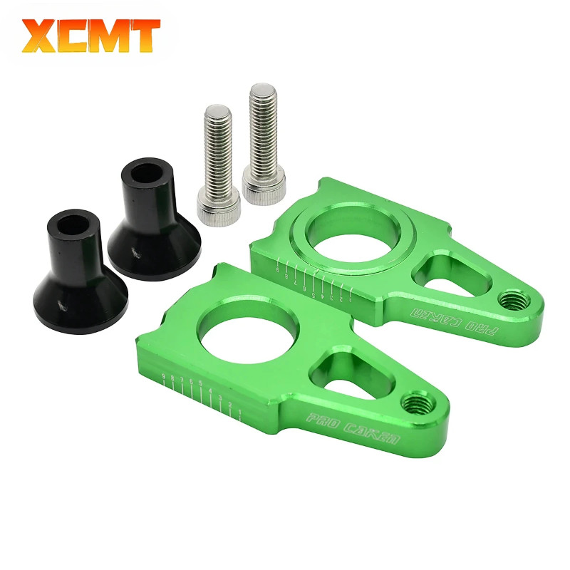 Motocycle For Kawasaki CNC Rear Axle Blocks Chain Adjuster KX 125 250 250F 450F KX125 KX250 KX250F