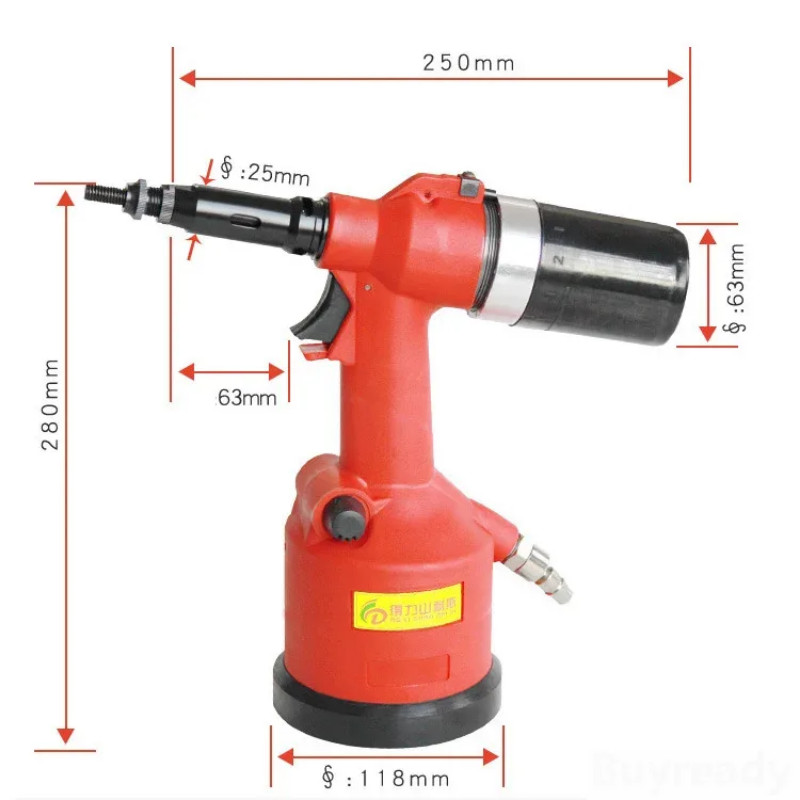 M3-M12 5.5bar Pneumatic Riveting Nut Gun Pulling Mother Gun Pulling Riveting Gun Pulling Cap Gun Fu