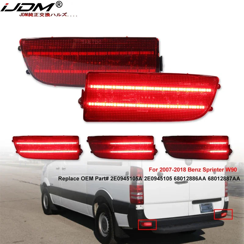 For Benz Sprinter W90 Dodge Sprinter Freightliner Sprinter Bumper Reflector Lights Tail/Brake,Turn
