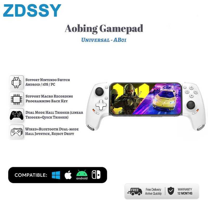ZDSSY Original Gamwing Aobing Max Type-C AB01 โทรศัพท์มือถือบลูทูธขยายเกมคอนโทรลเลอร์สําหรับโทรศัพท์