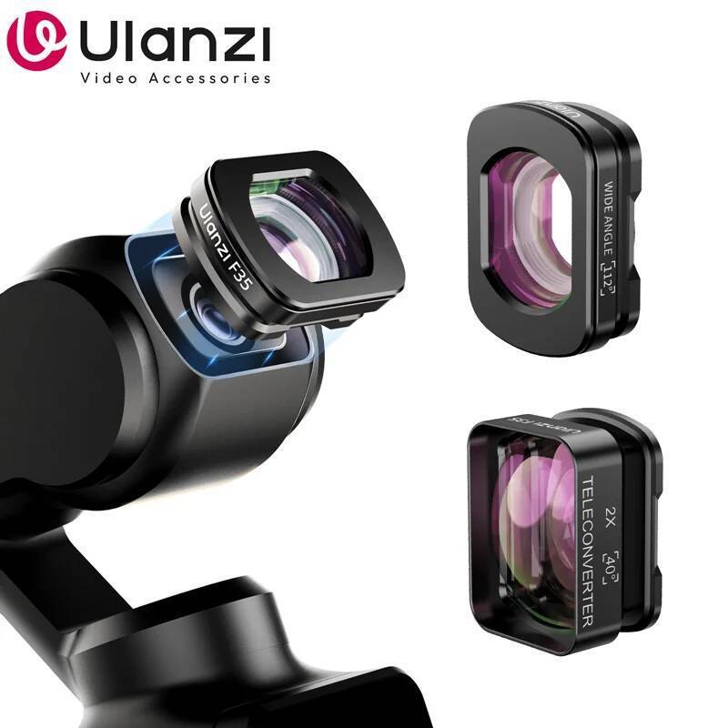 F35 Magnetic 1.5X เลนส์มุมกว้างเทเลโฟโต้ขยาย 112° สําหรับ DJI Osmo Pocket 3 เคลือบสองด้านป้องกันมืออ