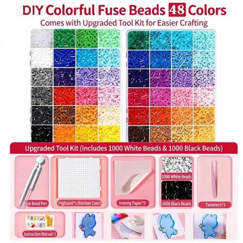 C Bean Puzzle DIY Material Pack 2.6Mm Fuse Beads Perler A Beads 3D Puzzle Boxed Children's Toy Craf