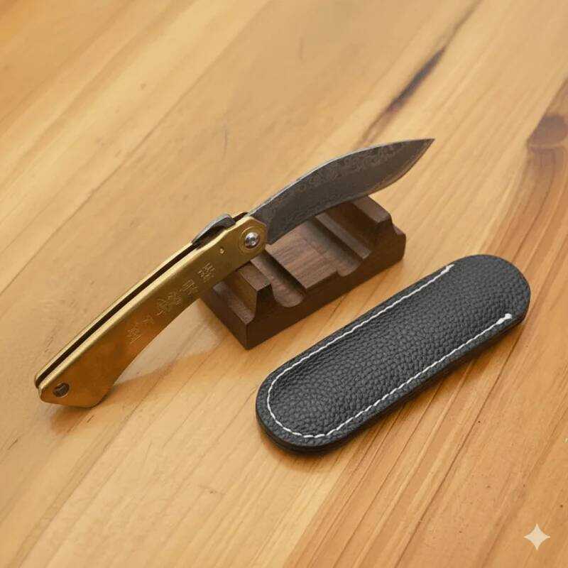 C Damascus Steel Higonokami Pocket Tools EDC Multi-Functional Adventure Fishing Rock Climbing Campi