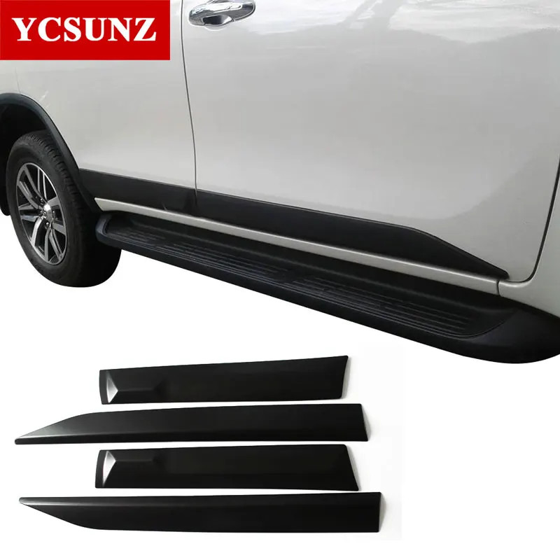 ABS Injection Black Side Molding Body Kit Trim For Toyota Fortuner Hilux Sw4 2016 2017 2018 2019