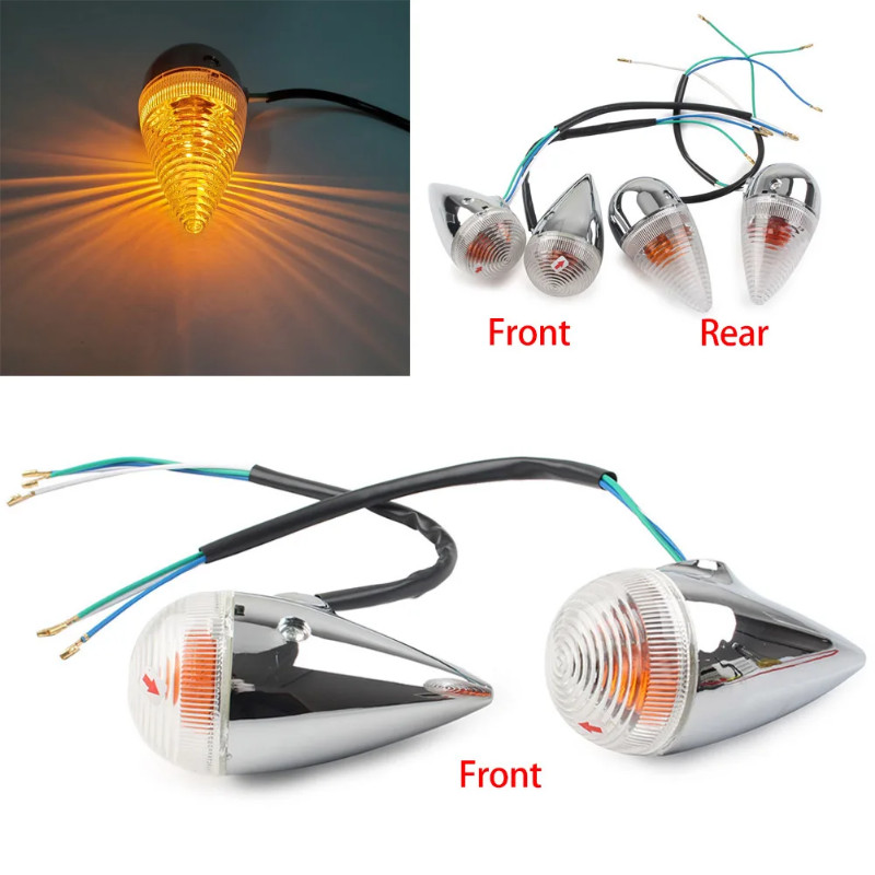Motorcycle Clear Front Rear Turn Signal Light For Yamaha XV1900 XV 1900 2006 2007 2008 2009 2010 20