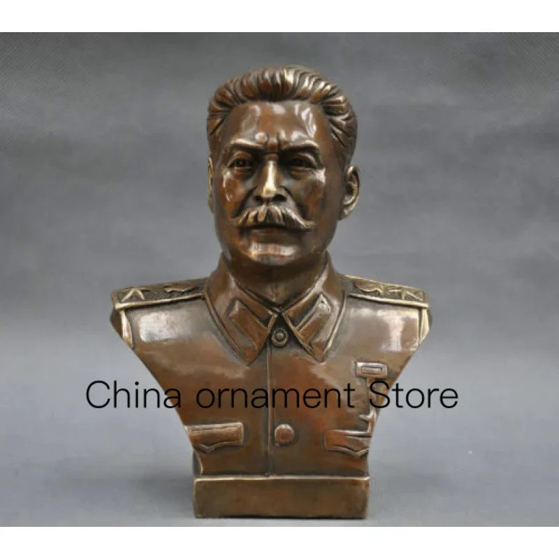 7-Inch Bronze Statue of Russian Leader Joseph Stalin Bust