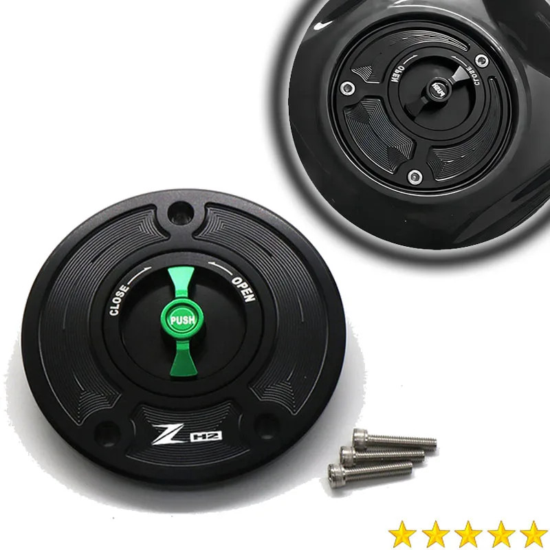 Fit For ZH2 Z H2 ZH 2 2009-2023 Keyless Motorcycle Fuel Gas Tank cap Cover