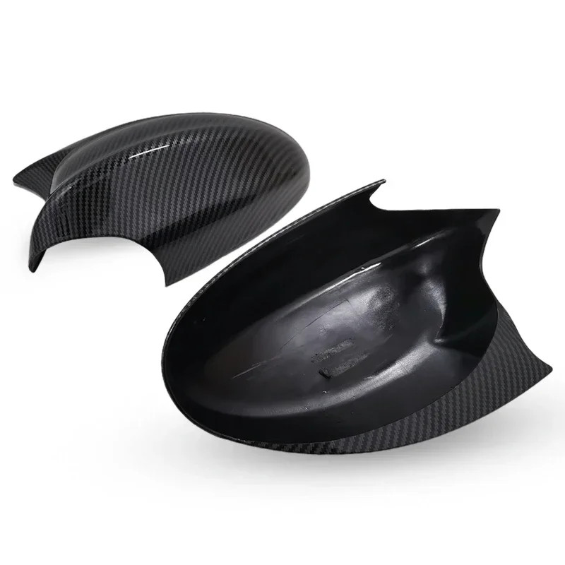 1pair For BMW 1 3 series E87 E81 E82 E90 E91 E92 E93 Rear View Side Case Trim ABS Carbon Fiber Styl