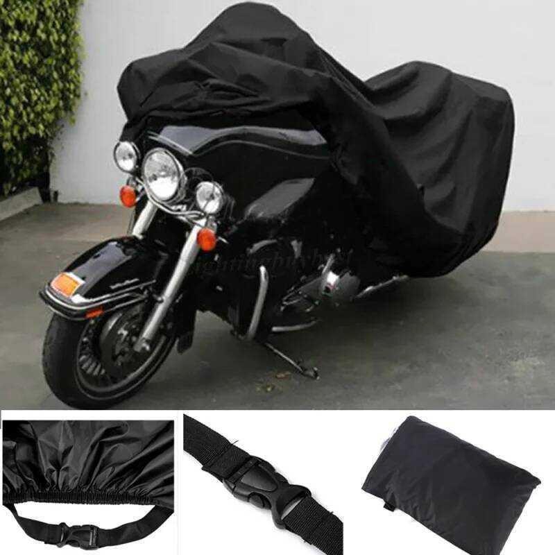 XXXL สีดํารถจักรยานยนต์กันฝุ่น Anti-UV กลางแจ้ง Rain Cover สําหรับ Kawasaki Vulcan คลาสสิก Nomad Voy