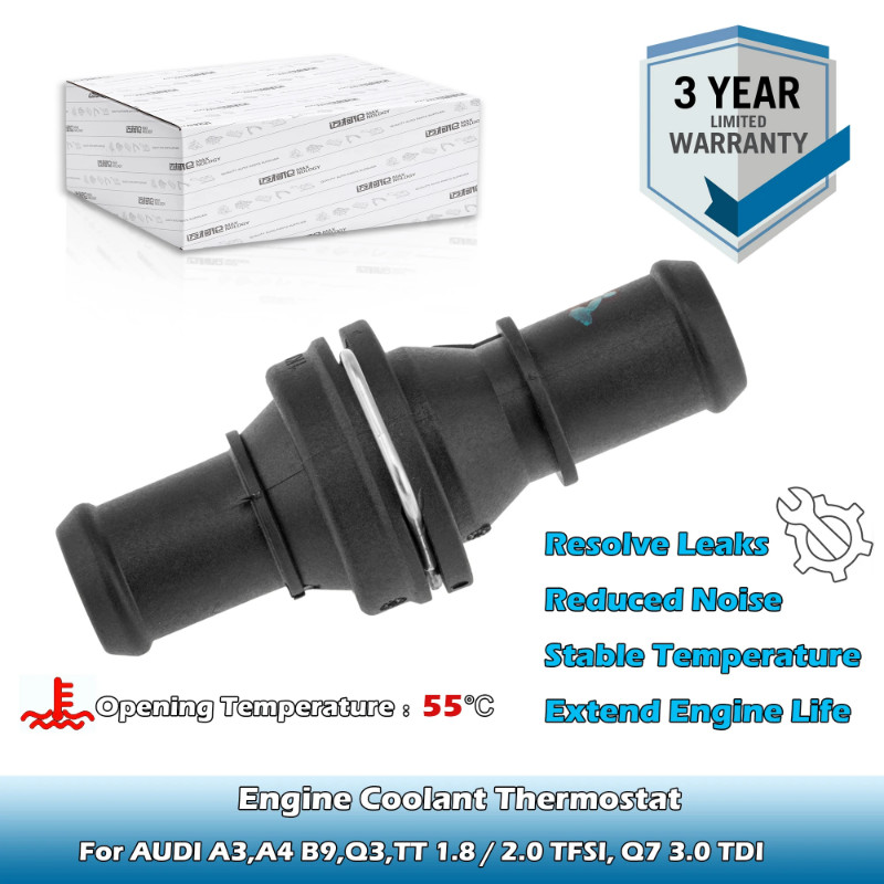 Coolant Thermostat 1K0121113B,1K0121113A For AUDI A3 8P 2004-2013,A4 B9 2015-,Q3 2011-2015,Q7 3.0T