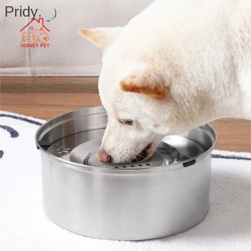 HONEY PET 304 Stainless Steel Honey Pet Eating Utensils Suspension Bowl Dog Bowl Drinking Large Cap