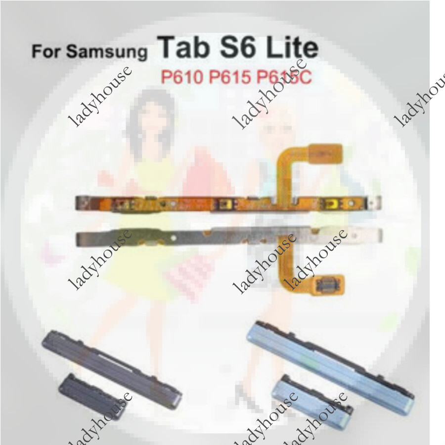 ปุ่มเปิดปิดสําหรับ Samsung Tab S6 Lite P610 P615 ปุ่มเปิด/ปิดปุ่มควบคุมระดับเสียงสาย Flex