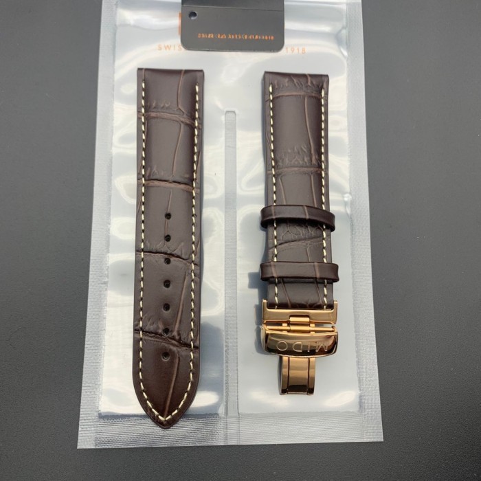 24 小时发出版者 真皮表带เหมาะสําหรับ Mido Baroncelli M8600 M7600 M005CommanderMultifort - -