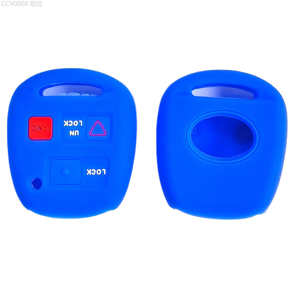 【2015 -2025】 เหมาะสำหรับเคสกุญแจรถ Toyota Camry FJ Cruiser, เคสกุญแจซิลิโคน 3 ปุ่มแบบตรงของ Prado