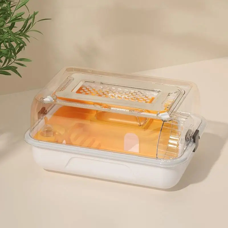 Hamster Cage Indoor Hamster Cage With Flip-up Transparent Cover And Integrated Detachable Cage