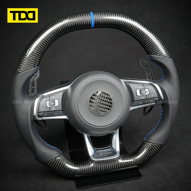 TDD Carbon Fiber Aluminum Alloy Magnetic Paddle Shifters For Volkswagen Golf MK7 MK7.5  Golf R Scir