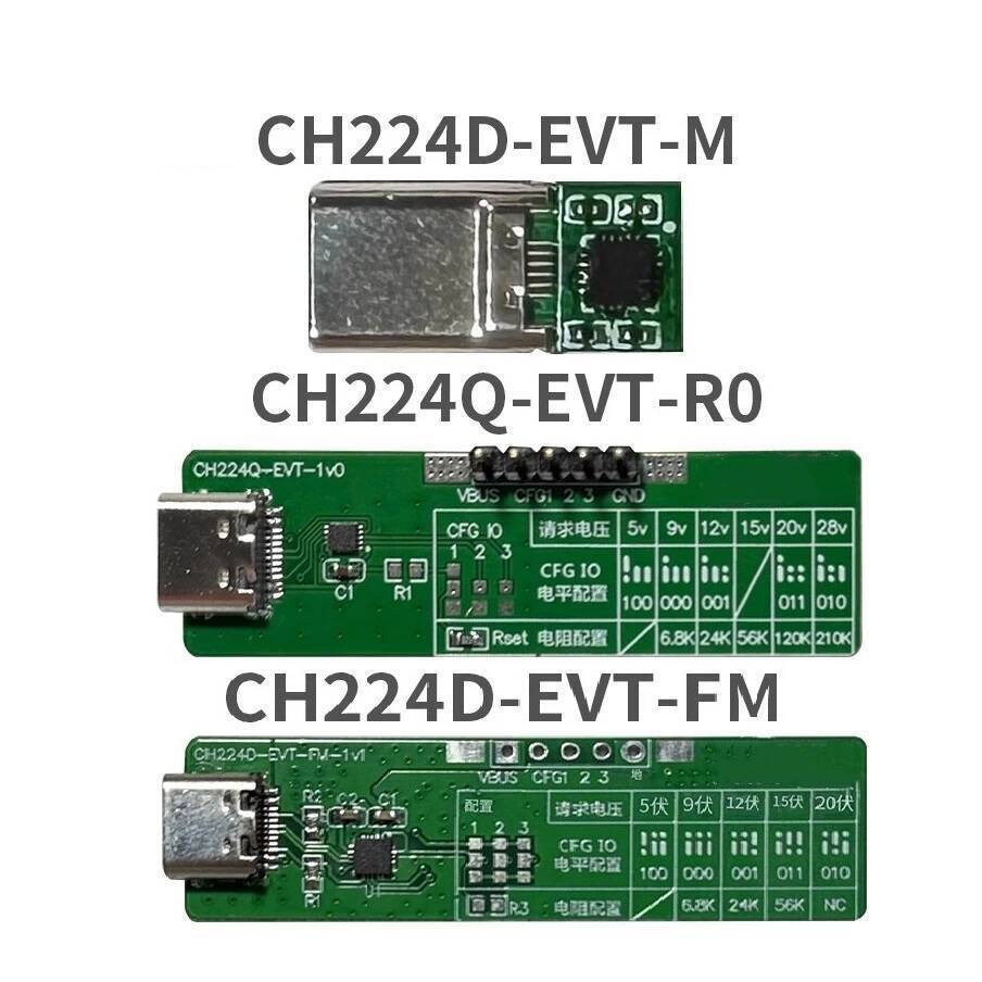 WCH CH224 บอร์ดพัฒนา CH224D CH224Q 224K USB PD Fast Charging Protocol Powered Earation Board