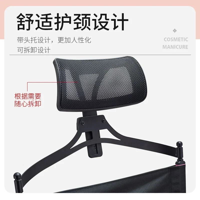 Fire Aluminum Alloy Folding Makeup Chair Stall Haircut Director Backrest Headrest Portable Outdoor