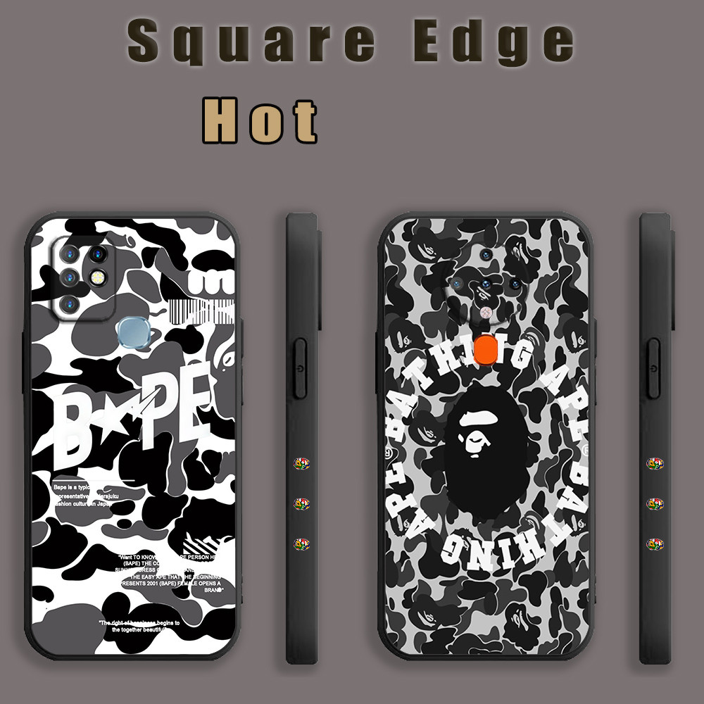 ปลอกสําหรับ Xiaomi POCO M6 PRO C61 M6 X6 F6 PRO C75 X7 Pro F7 PRO สุดยอด BAPE LOGO Retro Camouflage 