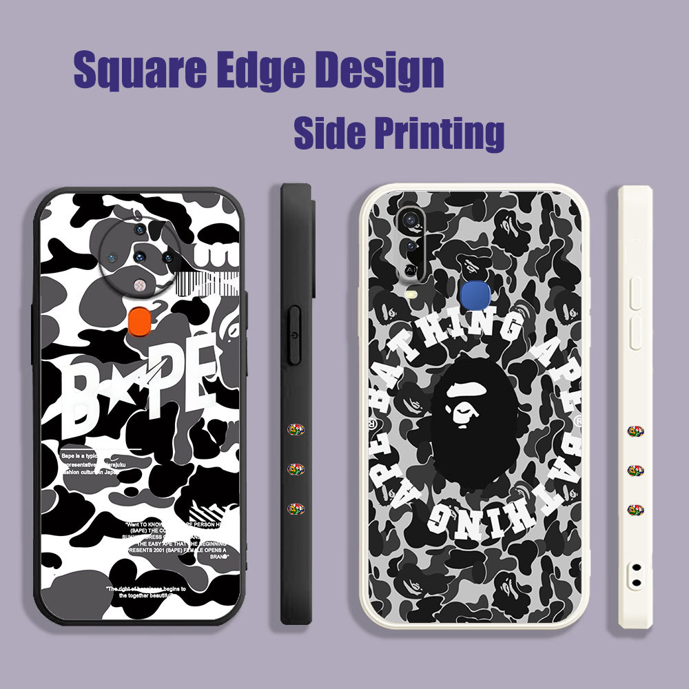 ปลอกสําหรับ OPPO A35 Reno 5K A16E A16K A94 Reno7 Reno7z Reno6 A55 A74 สุดยอด BAPE LOGO Retro Camoufl