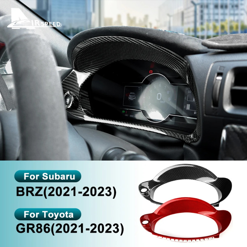 Real Hard Carbon Fiber Sticker For Subaru BRZ Toyota GR86 2021 2022 2023 2024 2025 Speedometer Dash