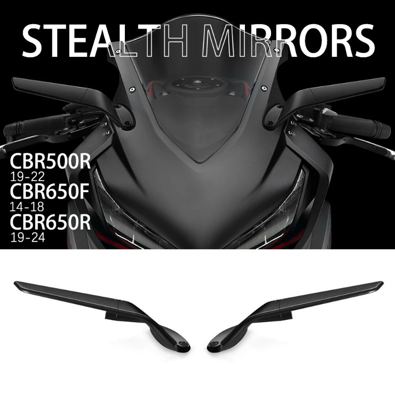 for Honda CBR500R CBR650F CBR650R Motorcycle Rearview Mirrors Stealth Mirrors Sport Winglet Mirror