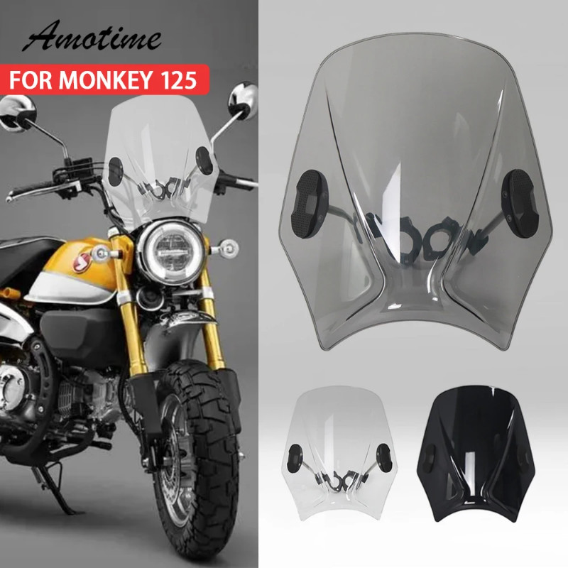 For Monkey 125 Accessories Motorcycle Adjustable Wind Screen Windshield For Monkey 125 Monkey125 20