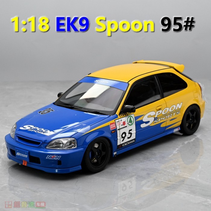 MotorHelix MH 1: 18 Honda type R EK9 SPOON No. โมเดลรถอัลลอย 95