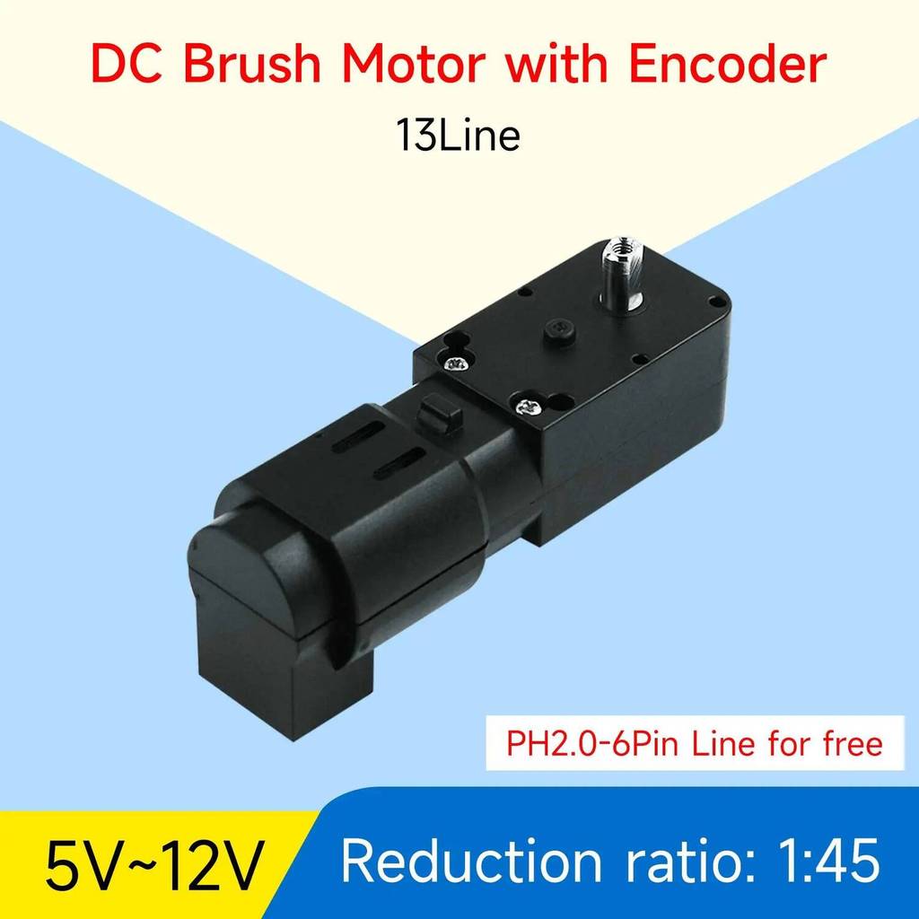 Yahboom TT DC Gear Motor AB Phase ลดมอเตอร์พร้อม Encoder พร้อมวงเล็บสําหรับ DIY Smart Balance Car