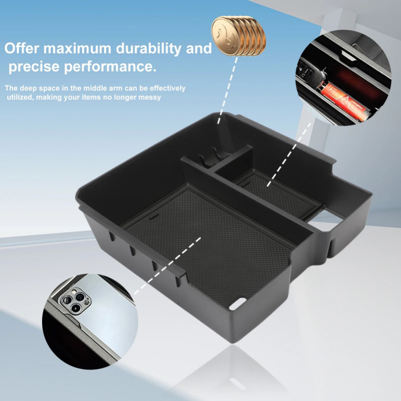 Car Centre Console Storage Box For Ford Ranger T9 2023 2024 2025 / Raptor / Wildtrak X / XL XLT / L