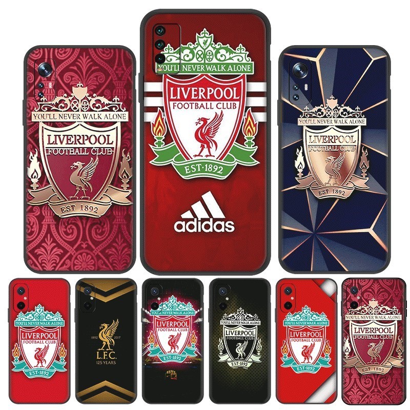 Redmi Note 7 8 9 10 4G Pro Max 8T 9S 9T เคสโทรศัพท์ TPU ฝาครอบป้องกันแบบนุ่ม Liverpool Club (P-1)