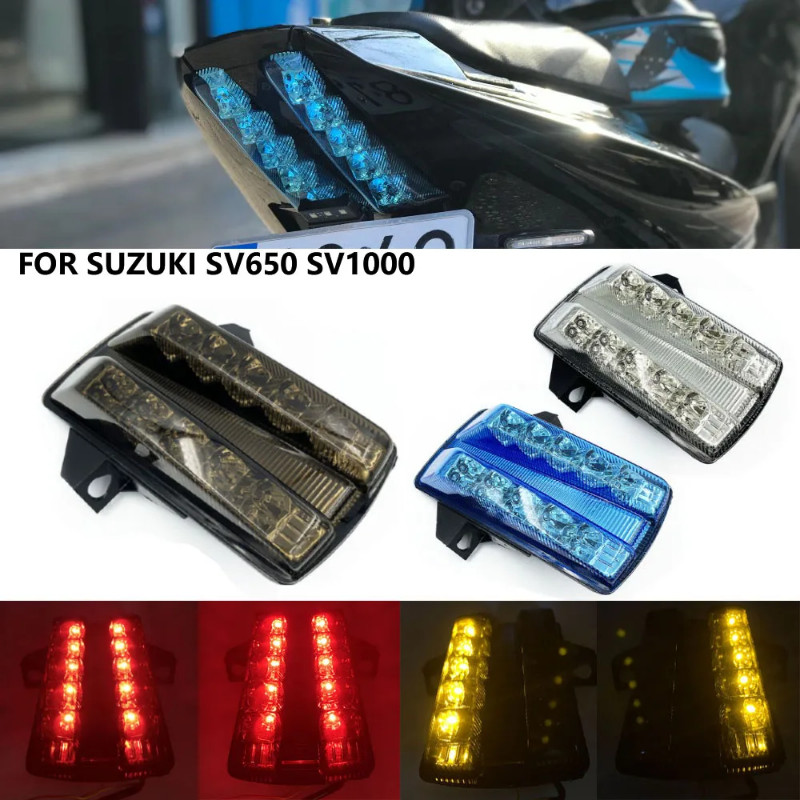 For Suzuki SV 650 SV650 SV1000Integrated LED Rear Taillight Tail Light Turn Signal Turning Lamp 200