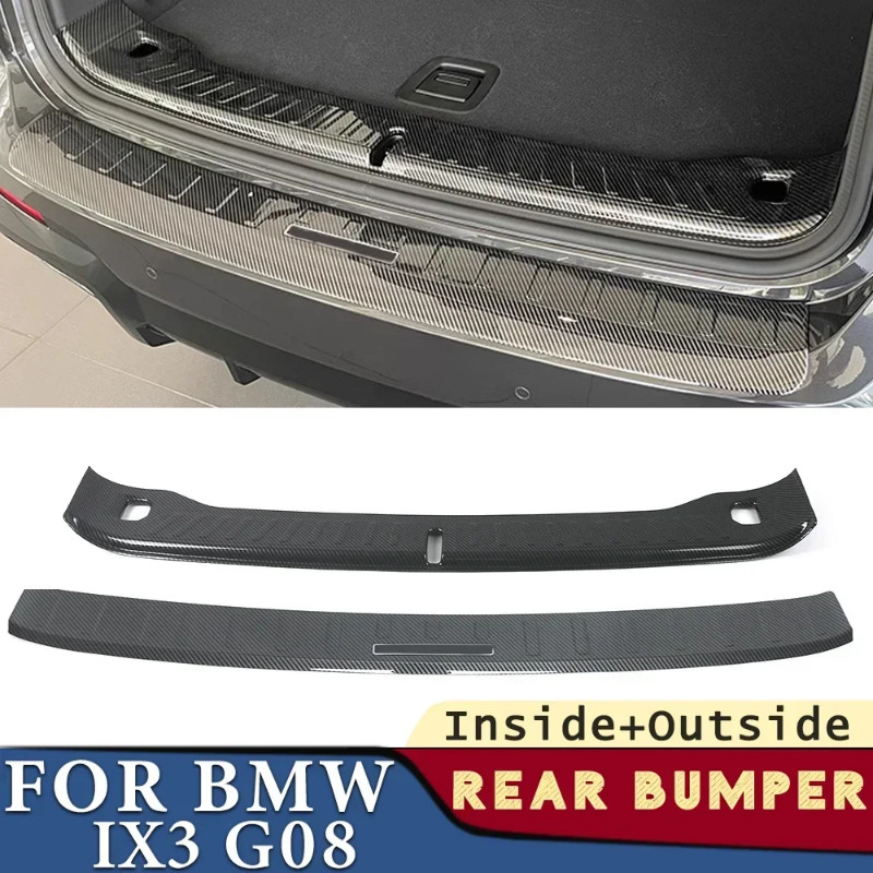 Trunk Bumper for BMW IX3 G08 2021 2022 2023 Car Accessories Stainless Rear Fender Protector Sill Pa