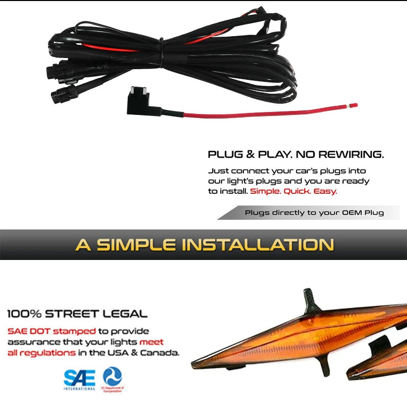 4pcs Hood Bulge Behind Grille Light For Toyota 4Runner TRD Pro Grille Tundra Front Grille Lighting