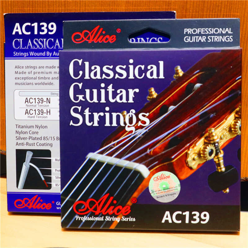 Alice Alice Guitar Nylon String AC139 Classic Nylon Light String Strong Tension Guitar String Set 6 