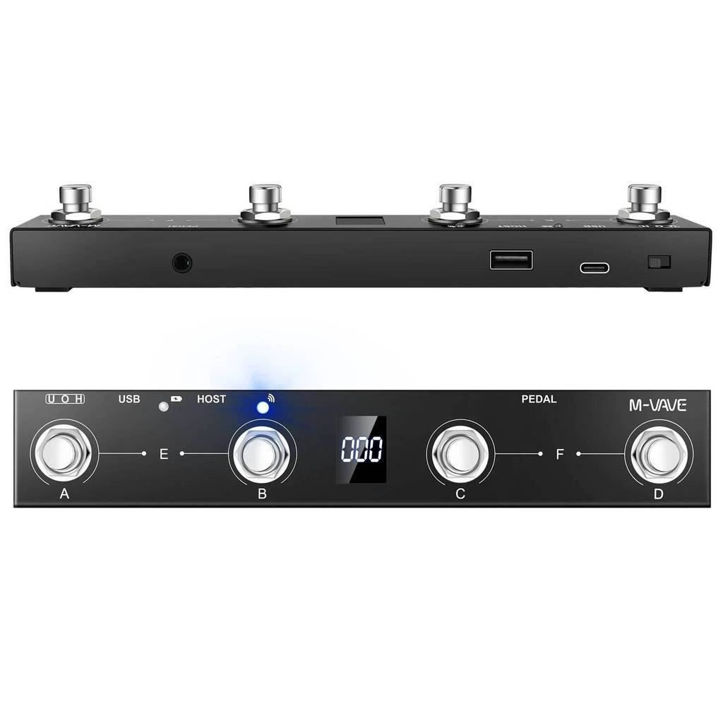 M-vave Chocolate Plus คอนโทรลเลอร์ MIDI ที่ตั้งโปรแกรมได้ 4 ปุ่ม Footswitch รองรับ USB MIDI และฟังก์