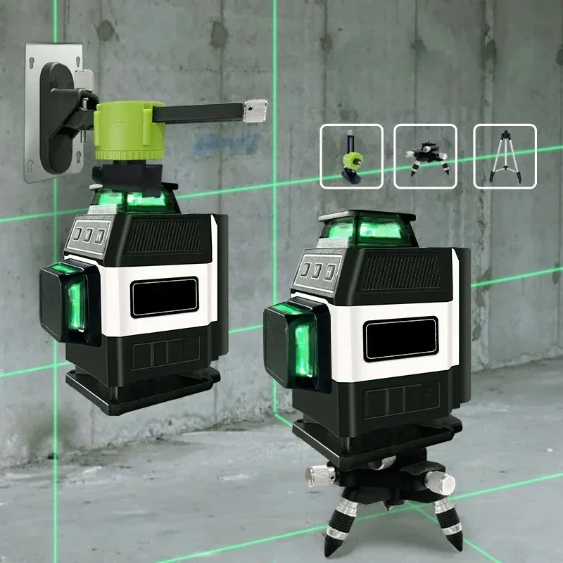 16 Lines Green Laser Level 4D Green Cross Line Pro Laser Construction Self-Leveling Laser Level for