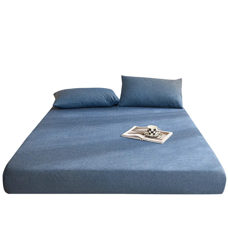 100% Cotton Washed Cotton Bed Sheet Single Piece 100% Cotton Bed Cover Dormitory Mattress Protectiv