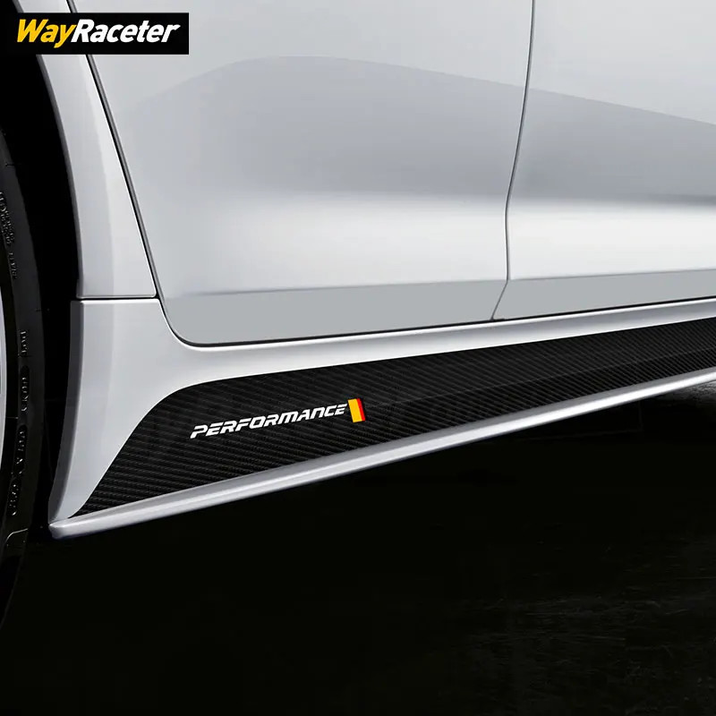 2 Pcs Car Door Side Skirt Stripes Sticker M Performance Body Vinyl Decal For BMW F20 F30 F15 F16 G3