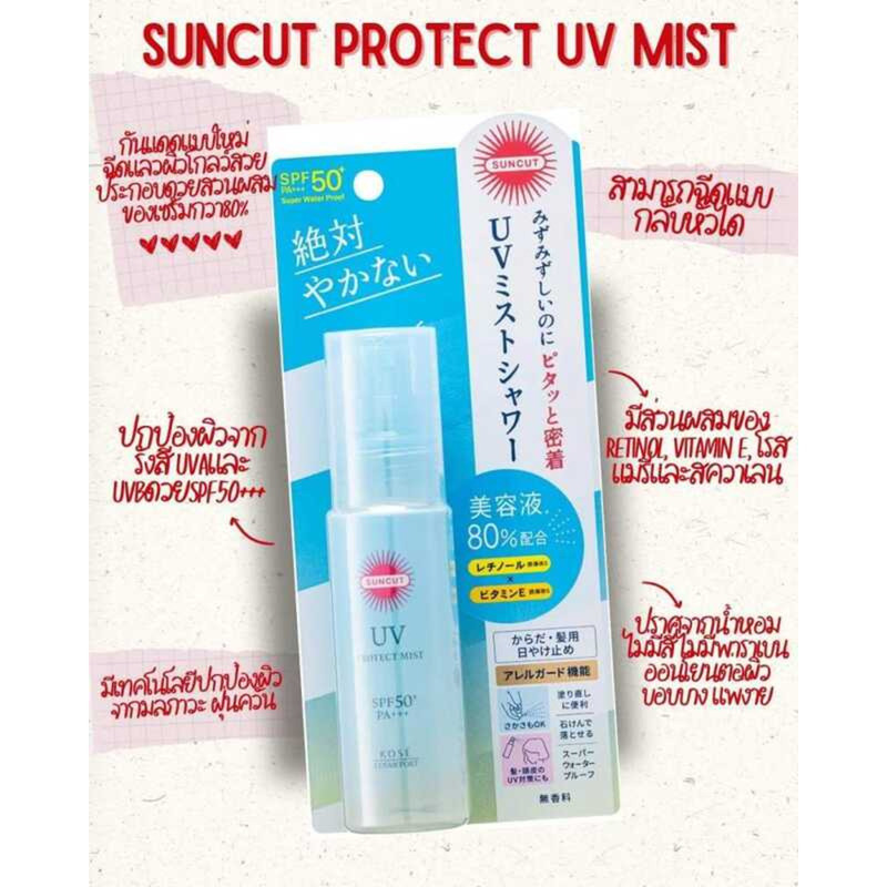[พร้อมส่ง] Suncut UV Protect Mist SPF 50+