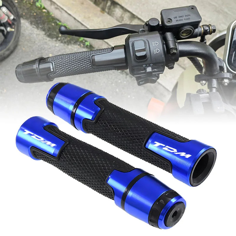 For Yamaha TDM 900 850 TDM850 4TX 3VD TDM900 Motorcycle 7/8"22mm Aluminum Rubber Handlebar Grips En